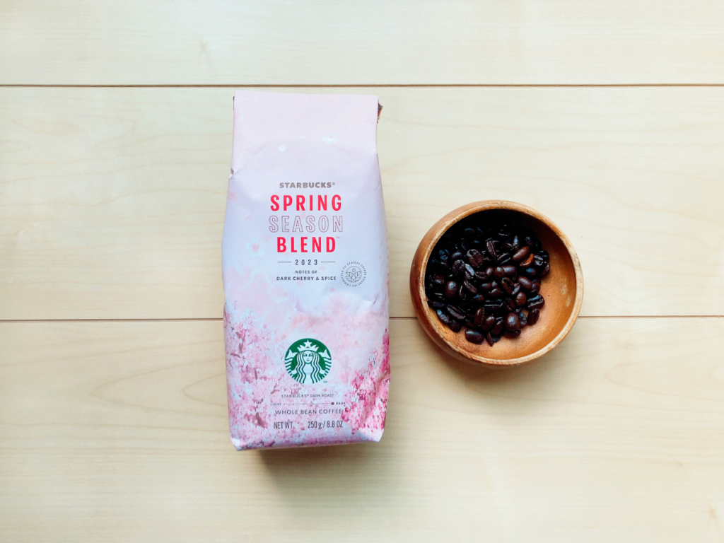 スターバックス スプリングシーズン ブレンド 2023年 パッケージ 表面 季節限定